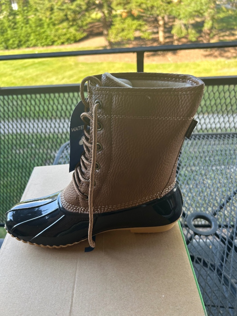 Water-Resistant Lace-up Boots JBU size 8